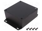 Enclosure: multipurpose; X: 92mm; Y: 92mm; Z: 42mm; with fixing lugs HAMMOND