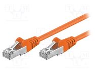 Patch cord; F/UTP; 5e; stranded; CCA; PVC; orange; 0.25m; 26AWG Goobay