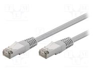 Patch cord; F/UTP; 5e; stranded; CCA; PVC; grey; 5m; 26AWG Goobay