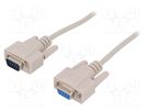 Cable; D-Sub 9pin socket,D-Sub 9pin plug; Len: 2m; Øcable: 5mm BQ CABLE