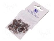 Holder; brown; on round cable; 25pcs; with a nail; 3mm PAWBOL