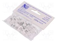 Holder; white; for flat cable,YDYp 2x1,5; 25pcs; with a nail PAWBOL