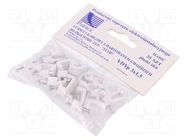 Holder; white; for flat cable,YDYp 3x1,5; 25pcs; with a nail PAWBOL