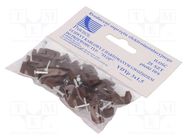 Holder; brown; for flat cable,YDYp 3x1,5; 25pcs; with a nail PAWBOL
