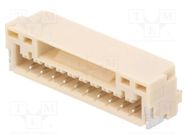 Socket; wire-board; male; GH; 1.25mm; PIN: 10; SMT; 50V; 1A JST