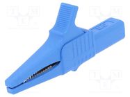 Crocodile clip; 32A; 1kVDC; blue; Grip capac: max.20mm STÄUBLI