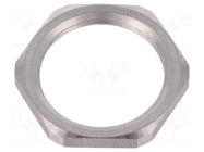 Nut; M25; stainless steel; Thk: 4mm; Spanner: 30mm; Thread: metric HUMMEL