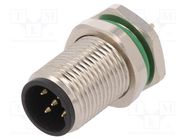 Connector: M12; socket; PIN: 5; male; B code-Profibus; THT; IP67 BULGIN