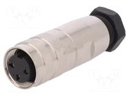 Connector: M16; plug; female; PIN: 3; 7A; 250V; soldering; for cable BULGIN