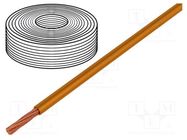 Wire; LifY; 1x0.1mm2; stranded; Cu; PVC; orange; 300V; -15÷80°C HELUKABEL