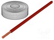 Wire; LifY; 1x0.5mm2; stranded; Cu; PVC; red; 300V,500V; -15÷80°C HELUKABEL