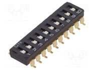 Switch: DIP-SWITCH; Poles number: 10; ON-OFF; 0.025A/24VDC; Pos: 2 OMRON Electronic Components