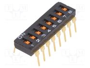 Switch: DIP-SWITCH; Poles number: 8; ON-OFF; 0.025A/24VDC; Pos: 2 OMRON Electronic Components