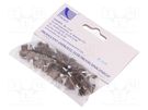 Holder; brown; on round cable; 25pcs; with a nail; 8mm PAWBOL