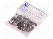 Holder; brown; on round cable; 25pcs; with a nail; 12mm PAWBOL