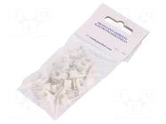 Holder; white; for flat cable,YDYp 2x1; 25pcs; with a nail PAWBOL