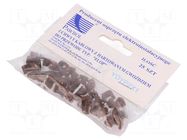 Holder; brown; for flat cable,YDYp 2x1; 25pcs; with a nail PAWBOL