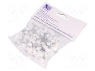 Holder; white; for flat cable,YDYp 3x1; 100pcs; with a nail PAWBOL