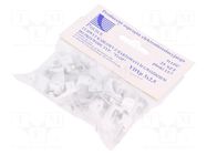 Holder; white; for flat cable,YDYp 3x2,5; 25pcs; with a nail PAWBOL