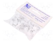 Holder; white; for flat cable,YDYp 3x2,5; 25pcs; with a nail PAWBOL