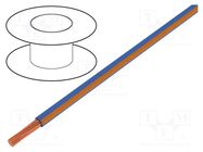Wire; H05V-K,LgY; stranded; Cu; 0.5mm2; PVC; blue-orange; 300V,500V BQ CABLE