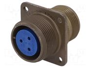Connector: circular; socket; PIN: 3; female; soldering; 97; 13A AMPHENOL