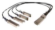 CABLE ASSY, QSFP+ TO SFP+ X4 PLUG, 9.8FT