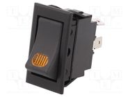 ROCKER; SPST; Pos: 2; ON-OFF; 20A/12VDC; black; LED,point; 12VDC SCI