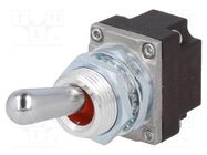 Switch: toggle; Pos: 2; SPST; (OFF)-ON; 0.1A/28VDC; -40÷85°C; IP68 HONEYWELL