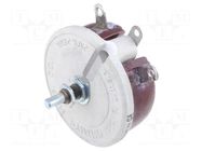 Potentiometer: shaft; single turn; 1Ω; 100W; 6.35mm; wirewound OHMITE