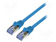 Patch cord; S/FTP; 6a; stranded; Cu; LSZH; blue; 7.5m; 26AWG LOGILINK