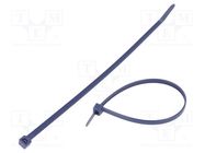 Cable tie; with metal; L: 203mm; W: 4.7mm; polyamide; 150N; blue HELLERMANNTYTON