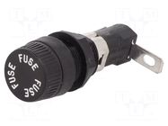 Fuse holder; 6.3x32mm; 16A; 250V; on panel; Leads: angled; -40÷85°C LITTELFUSE