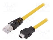 Cable; ix Industrial®; ix Industrial plug,RJ45 plug; PVC; Cat: 6a HARTING