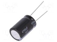 Capacitor: electrolytic; low ESR; THT; 4700uF; 16VDC; Ø16x25mm PANASONIC