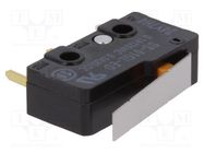 Microswitch SNAP ACTION; 0.1A/125VAC; 0.1A/30VDC; with lever OMRON Electronic Components