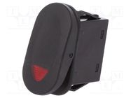 ROCKER; SPST; Pos: 2; ON-OFF; 21A/14VDC; black; LED,point; 14VDC 