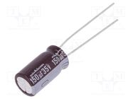 Capacitor: electrolytic; low ESR; THT; 150uF; 35VDC; Ø8x15mm; ±20% NICHICON