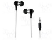 Headphones; black; Jack 3,5mm; 1.1m; 0.05÷18kHz; 109dB LOGILINK