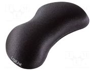 Pad; black; wrist; Features: gel; 140x55x25mm; lycra,silicone LOGILINK