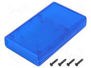 Enclosure: with panel; with flap on baterries; 1593; X: 66mm; ABS HAMMOND