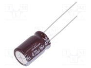 Capacitor: electrolytic; low ESR; THT; 470uF; 16VDC; Ø10x16mm; ±20% NICHICON