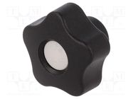 Knob; Ø: 32mm; Int.thread: M5; 12mm; H: 23mm; technopolymer PP ELESA+GANTER