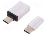 Adapter; USB 2.0,USB 3.0; aluminium LOGILINK