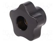 Knob; Ø: 50mm; Int.thread: M10; 22mm; H: 34mm; duroplast PF ELESA+GANTER