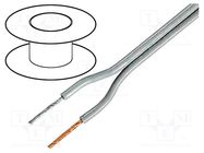 Wire: loudspeaker cable; 2x0.35mm2; stranded; OFC; grey; PVC; 49VAC TASKER