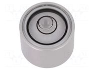 Spirit level; H: 13mm; aluminium; Body: natural; bull's eye levels ELESA+GANTER