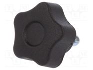 Knob; Ø: 25mm; Ext.thread: M5; 10mm; H: 19mm; technopolymer PA ELESA+GANTER