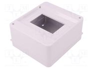 Enclosure: for modular components; IP30; white; No.of mod: 6; ABS PAWBOL