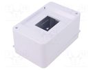 Enclosure: for modular components; IP30; white; No.of mod: 4; ABS PAWBOL